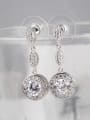 thumb Europe And The United States Quality Tassel Zircon Cluster earring 1
