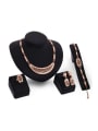 thumb new 2018 2018 Alloy Imitation-gold Plated Vintage style Rhinestones Hollow Four Pieces Jewelry Set 0