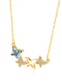 thumb Copper With 18k Gold Plated Cute Butterfly Necklaces 0