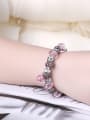 thumb Fashion Pink Glass Beads Zircon Bracelet 1