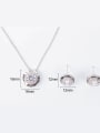 thumb Alloy White Gold Plated Fashion Letters Artificial Stones Two Pieces Jewelry Set 3