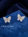 thumb Copper With Platinum Plated Cute Butterfly Stud Earrings 3
