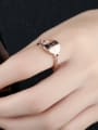 thumb Personalized LOVE Rose Gold Plated Titanium Ring 1