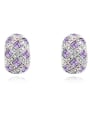 thumb Personalized Shiny austrian Crystals Alloy Stud Earrings 4