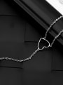 thumb Simple Heart shapes Platinum Plated Necklace 2