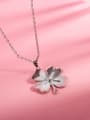 thumb Fashionable leaf Shaped Platinum Plated Necklace 1