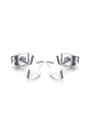 thumb Exquisite Star Shaped High Polished Titanium Stud Earrings 0
