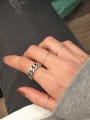 thumb 925 Sterling Silver With Antique Silver Plated Vintage thick chain Free Size Rings 2