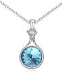 thumb Simple Round austrian Crystals Pendant Alloy Necklace 3