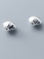 thumb 925 Sterling Silver With Platinum Plated Personality Oval Beads 0