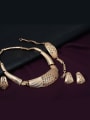 thumb Alloy Imitation-gold Plated Hyperbole style Hollow Four Pieces Jewelry Set 1