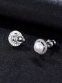 thumb Sterling silver with 3A zircon Natural Freshwater Pearl Earrings 2