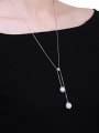 thumb High-grade Pearl Sweater Necklace 1
