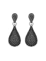 thumb Retro style Rhinestones Water Drop Earrings 0