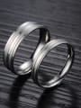 thumb Fashion Zircon Titanium Lovers Ring 2