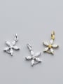 thumb 925 Sterling Silver With 18k Gold Plated Delicate Flower Charms 0