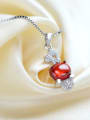 thumb Rabbit Rabbit Red Garnet Zircons Pendant 2