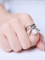 thumb Personalized Freshwater Pearl Feathers Ring 1