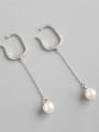 thumb Sterling silver imitation pearl without ear pierced ear clip 0