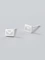 thumb Creative Hollow Square Shaped S925 Silver Stud Earrings 0