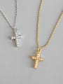 thumb 925 Sterling Silver With 18k Gold Plated Delicate Cross Necklaces 0