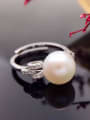 thumb Fashion Freshwater Pearl Zircon Ring 0
