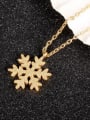 thumb Simple Polish Snowflake Titanium Women Necklace 2