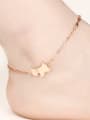 thumb Simple Rose Gold Plated Titanium Anklet 1