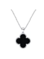 thumb Fashion S925 Sterling Silver Flower-shaped Zircon Necklace 0