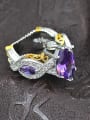 thumb Exaggerated Personalized Purple Zirconias Copper Ring 2