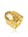 thumb Luxury Hollow Design Champagne Zircon Ring 0