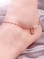 thumb Beads Artificial Pearls Fashion Titanium Anklet 1