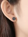thumb Copper With Cubic Zirconia Delicate Round Stud Earrings 1