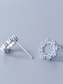 thumb 925 Sterling Silver With Silver Plated Simplistic Garland Stud Earrings 1
