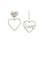 thumb Alloy With Gold Plated Fashion Heart Drop Earrings 0