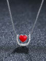 thumb 925 Sterling Silver With Platinum Plated Simplistic U-Shaped Love Necklaces 0
