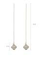 thumb Alloy With Gold Plated Personality  Hollow  Geometric Threader Earrings 3