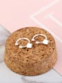 thumb Simple Tiny Cube Round Clip On Earrings 2