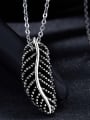 thumb Personality Leaf Shaped Stainless Steel Necklace 2