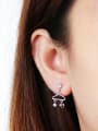 thumb 925 Sterling Silver With Glossy Fashion Triangle Drop Earrings 1