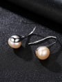 thumb Pure silver 8-8.5mm Natural Pearl Earrings 2