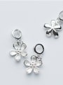 thumb 925 Sterling Silver With Silver Plated Cute Flower Charms 1