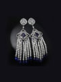 thumb 2018 Natural Pearls Tassel Drop Chandelier earring 0