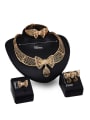 thumb Alloy Imitation-gold Plated Fashion Bowknot Hollow Four Pieces Jewelry Set 2