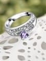 thumb Exquisite Purple Zircon Platinum Plated Ring 1