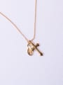 thumb Titanium With Rose Gold Plated Simplistic Cross Necklaces 2
