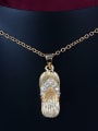thumb Personality 18K Gold Plated Shoes Shaped Zircon Necklace 1