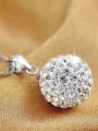 thumb Temperament Silver Ball Shaped Rhinestone Earrings 3