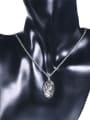 thumb Women Platinum Plated Oval Shaped Necklace 2
