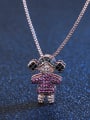 thumb Copper With  Cubic Zirconia Cute girl and boy Necklaces 1